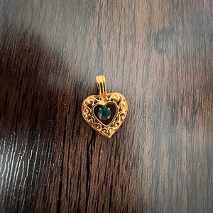 Heart December Birthstone Charm